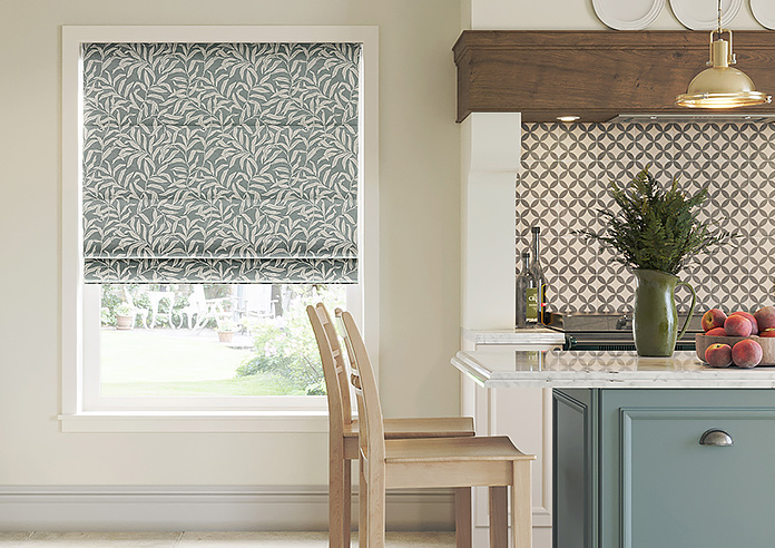 Trailing Vines, Victorian Blue - Twist&Fit Roman Blind - Image 3